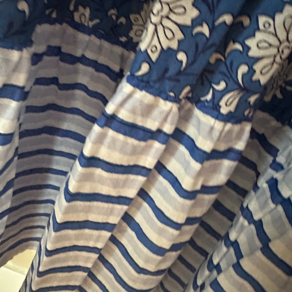 J.Crew button front maxi dress in mixed block print - Picture 6 of 7